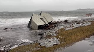 Storm surge leads to historic water levels along Maine coast [upl. by Sisco]