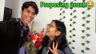 Propose prank on anushree 😍🌹 [upl. by Aramoiz]