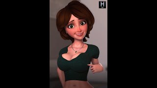 Aunt Cass  Big hero 6  3D Animation shorts 3danimation tiktok [upl. by Atikam]