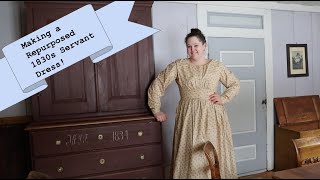 Old Fashioned Refashioning Making an 1815 come 1830s Servant Dress [upl. by Ruiz]