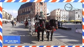 Kraków HORSE CARRIAGE Ride in Krakow Poland [upl. by Barna]