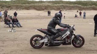 Pendine Sands  MADMAX Turbine Bike Land Speed Racing [upl. by Lemart]