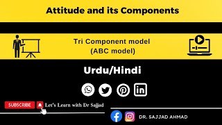 Attitude and its Components  Tri Component model ABC model [upl. by Aillicsirp914]