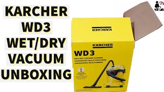 KARCHER WD3 Wet amp Dry Vacuum Cleaner  Unboxing amp Test [upl. by Kachine36]