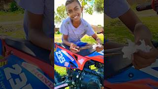 Agora é GASOSA e Óleo todo dia pra Mini Moto 😅😅🤦🏻‍♂️minimoto motovlog shorts automobile [upl. by Annahs]