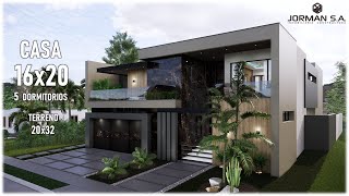 House Design  Modern House Design  16x20m 2 Storey  5 Bedrooms [upl. by Sumedocin902]