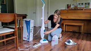 Review of Lambow Steam Mop Mops for Floor Cleaning 12 in 1 Detachable Floor Steamer [upl. by Onailil294]