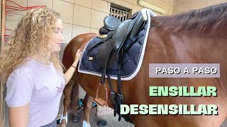 Cómo ensillar y desensillar un caballo  Tutorial paso a paso [upl. by Silvers]