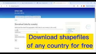 How to Download the Shapefile GIS data of any Country for Free [upl. by Oulman979]