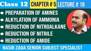 PREPARATION OF AMINES REDUCTION OF NITROALKANES NITRILES AND AMIDESALKYLATION NASIBZADASSS [upl. by Yesak]