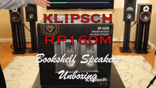 Klipsch RP160M Bookshelf Speakers Unboxing [upl. by Latrena]