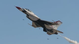 USAF Thunderbirds at Nellis AFB Aviation Nation Airshow F16 Sunday 2022 60fps [upl. by Grory899]