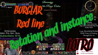 LOTRO BURGLAR red line Rotation and Instance [upl. by Nilekcaj797]