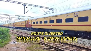 Mangaluru Vijayapur Express train Route Diverted arriving Dharwad railway station [upl. by Richella]