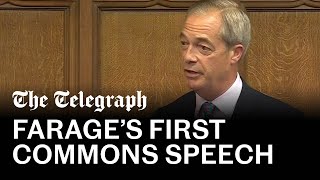 Farage uses maiden Parliament speech to attack little man Bercow [upl. by Eciral]