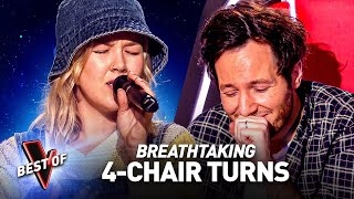 BREATHTAKING 4Chair Turn Blind Auditions on The Voice [upl. by Ordnaxela]