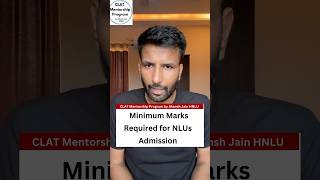 Minimum Marks Required for NLU Admission l CLAT 2025 clat clat2025 clatcutoff [upl. by Oiziruam]