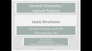 Lewis Structures Formal Charge and the Thiocyanate Ion [upl. by Nedgo]