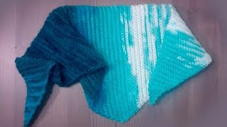 1 Шарф Бактус крючком Мужской Женский Crochet triangle scarf [upl. by Gord920]