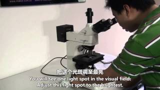 How to use metallurgical microscope MSHOT MJ33 [upl. by Biddle125]