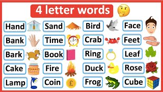 4 Letter Words List 🤔  Phonics lesson  Reading Lesson  Learn with examples [upl. by Barfuss]