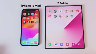 iPhone 12 Mini Vs Z Fold 6  SPEED TEST [upl. by Anaibib]