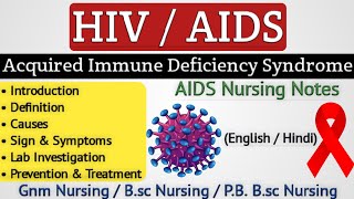 HIVAIDS Nursing Lecture  HIVAIDS causes symptoms diagnosis and treatment [upl. by Lipkin]