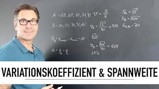 Variationskoeffizient Spannweite Interquartilabstand Streuungsmaß in der beschreibenden Statistik [upl. by Neall]