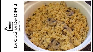 Arroz con Champiñones 🍄 como hacer arroz con hongos [upl. by Joselow763]