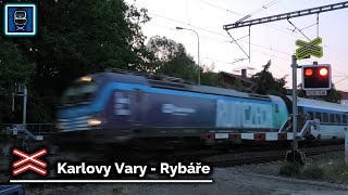 Železniční přejezd ▪ Karlovy Vary  Rybáře  2752023 [upl. by Ofloda]