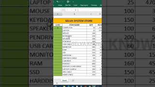 Alternative Sequence Formula in Excel in Tamil  SELVA KNOW shorts excel trending [upl. by Airdnalahs]