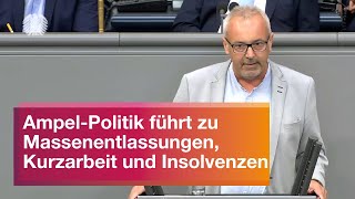 AmpelPolitik führt zu Massenentlassungen Kurzarbeit und Insolvenzen  Alexander Ulrich BSW [upl. by Nibbs522]