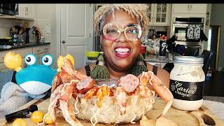 Dungeness Crab Seafood Boil Ramen in Carter Sauce Mukbang Eating Show [upl. by Kyle]