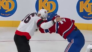 Arber Xhekaj BEATS ANOTHER OTTAWA SENATOR  Montreal Canadiens vs Ottawa Senators NHL Preseason 2022 [upl. by Garzon]