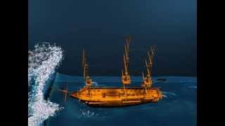 Ship  Fluid simulation with foam [upl. by Eentroc]