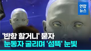 눈동자 데굴데굴 굴리며 기자 째려본 AI 로봇…질문 뭐였길래  연합뉴스 Yonhapnews [upl. by Aronaele]