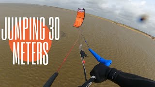 Jumping 30 Meters High  Kitesurfing During Storm Evert [upl. by Karol]