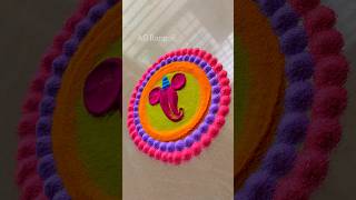 Ganesh chaturthi Rangoli  Rangoli diwalirangolirangolishorts easyrangoli [upl. by Aiet]