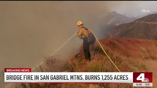 Bridge Fire in Angeles National Forest creates poor air quality [upl. by Anaik]