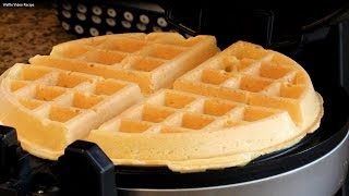 Easy Homemade Belgian Waffle Recipe [upl. by Adeirf]