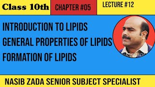 LIPIDS Introduction  General properties of Lipids  Formation of Lipids NASIBZADASSS [upl. by Bergess566]