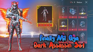 Dark Assassin Set Crate Mythic Forge Finally Redeem Emote PUBG MOBILE  BGMI Dark Assassin Set crate [upl. by Aserehtairam]