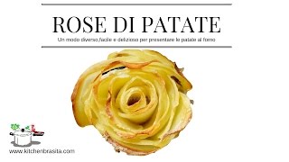 ROSE DI PATATE al forno  potato rose very easy RICETTE DI GABRI [upl. by Corneille]