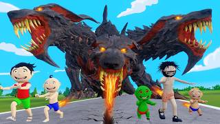 Bittu Sittu aur Dragon  Dragon Wala Cartoon Comedy Video  Monster Wala Cartoon [upl. by Enyahc]