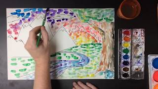 Elementary Art Project  Impressionist Landscape [upl. by Polito]