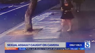 Sexual assault in Long Beach captured on cameras [upl. by Nigle236]