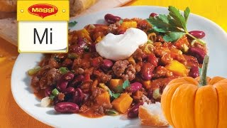 KürbisChiliConCarne  MAGGI Mittwoch Hangout [upl. by Llecrad]