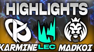 KARMINE CORP VS MAD LIONS KOI HIGHLIGHTS LEC 2024 SUMMER SEASON JORNADA 2  LEAGUE OF LEGENDS [upl. by Edaj]