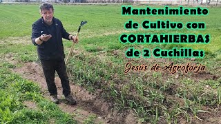 Mantenimiento de Cultivo con CORTAHIERBAS de 2 Cuchillas [upl. by Fredek]