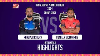 Comilla Victorians vs Rangpur Riders  Highlights  15th Match  Season 10  BPL 2024 [upl. by Sirrot]